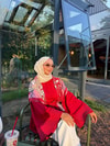 HR-2927H&R ButikQu- Qülna Kolları İspanyol Tunik Kırmızı