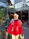HR-2927H&R ButikQu- Qülna Kolları İspanyol Tunik Kırmızı