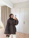HR-2927H&R ButikQu- Qülna Kolları İspanyol Tunik Kahve
