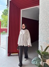 HR-3031H&R ButikTB- Erla Omuz Atkılı Tunik Gri