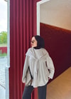 HR-3031H&R ButikTB- Erla Omuz Atkılı Tunik Gri