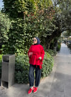 HR-3487H&R ButikTb - Zila İspanyolkol Tunik Kırmızı