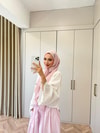 HR-1409H&R ButikTB4506- Gale Midi Modal Tunik Beyaz