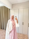 HR-1409H&R ButikTB4506- Gale Midi Modal Tunik Beyaz