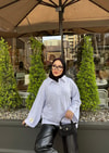 HR-3552H&R ButikYds- Niva Ön Düğmeli Tunik Gri
