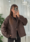 Avore Kahverengi Capitone Jacket