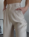 Bej Pallazzo Pantolon 