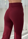 Bordo Zr Model Çımalı Likralı Pantolon 
