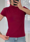 Buzzy Bordo Bebe Kol Basic Yaka Tshirt