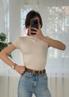 Buzzy Ekru Bebe Kol Basic Yaka Tshirt