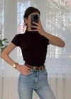 Buzzy Kahverengi Bebe Kol Basic Yaka Tshirt