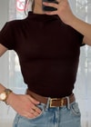 Buzzy Kahverengi Bebe Kol Basic Yaka Tshirt