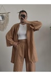 CAMEL KİMONOLU GOFRE TAKIM