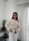 Degaje Yaka Fitilli Krem Kazak 
