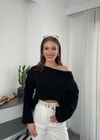 Degaje Yaka Fitilli Siyah Kazak 