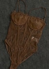 Dore Dantelli Transparan Detaylı Çıtçıtlı Body