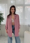 Helen Pudra Premium Kol Katlamalı Poliviskon Blazer 