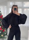 Hoddie Siyah Triko Takım