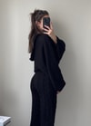 Hoddie Siyah Triko Takım