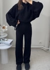 Hoddie Siyah Triko Takım