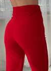 Kızmızı Zr Model Çımalı Likralı Pantolon 