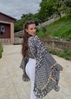 Lumiera İthaal Etnik Desenn kelebek Kol Lacivert Deseli Bolero