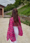 Lumiera İthaal Etnik Desenn kelebek Kol Pembe Bolero