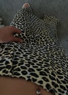 Maxi Saten Leoparlı Etek 