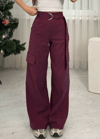 Moonbelt Bordo Kargo Pantolon 