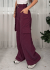 Moonbelt Bordo Kargo Pantolon 