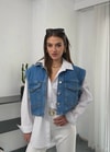 Oversize Kot Yelek ve Oversize Gömlek İkili Takım