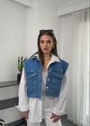 Oversize Kot Yelek ve Oversize Gömlek İkili Takım
