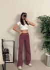 Oysh Model Bol Paça Gül Kurusu Tayt