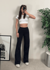 Oysh Model Bol Paça Siyah Tayt 