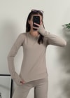 Oysh Model Parmak Geçmeli Ekru Body