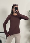 Oysh Model Parmak Geçmeli Kahverengi Body