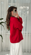 Rose Basic Kırmızı Kazak 