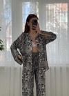 Roxy Desenli Saten Gömlek 