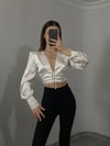 SATEN BAĞLAMALI CROP 
