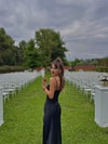 SATEN YIRTMAÇLI MİDİ ELBİSE