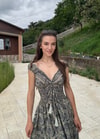 Seranya Gipeli  Etnik Desen İpekk Elbise 