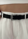 Siyah Silver Toka Miumiu Kemer