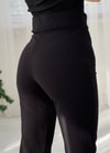 Siyah Zr Model Çımalı Likralı Pantolon 