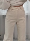 Stitched Wide Leg Relax Jeans 