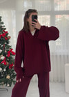 Woni Premium Bordo Triko Takım