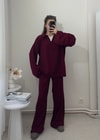 Woni Premium Bordo Triko Takım