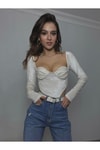 Yaka Detay Çıtçıtlı Body