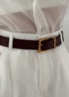Ysl Bordo Gold Toka Kemer