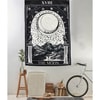 150Cm 200Cm The Moon Zodiac Siyah Beyaz Duvar Halısı