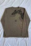 Açık Kahverengi Retro Redemption Cross Cyber Grunge Y2K Crop Sweatshirt